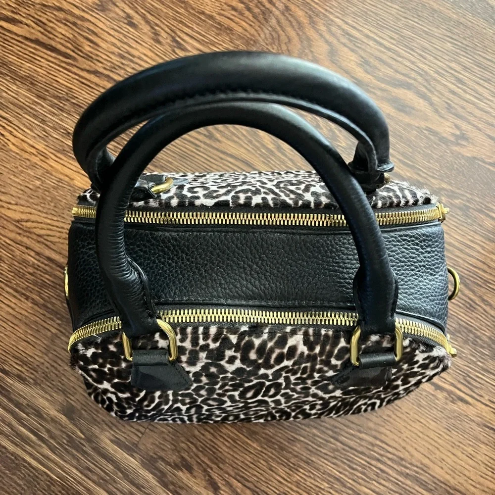 NWOT J.Crew Biennial Satchel Calf Hair Bag - Picture 4 of 9